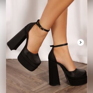 Cape Robbin Black Platform Heels